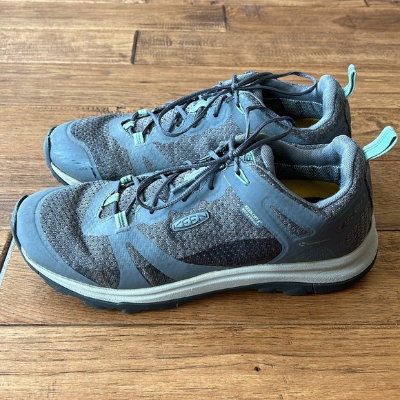 Keen Terradora II Waterproof Low Hiking Shoes Steel Gray / Ocean Wave Size 10.5 - Picture 8 of 13